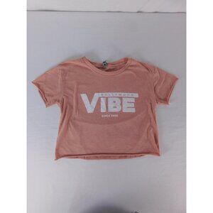 Next Level Apparel Shirt Womens S Pink Cropped Hollywood Vibe Dance